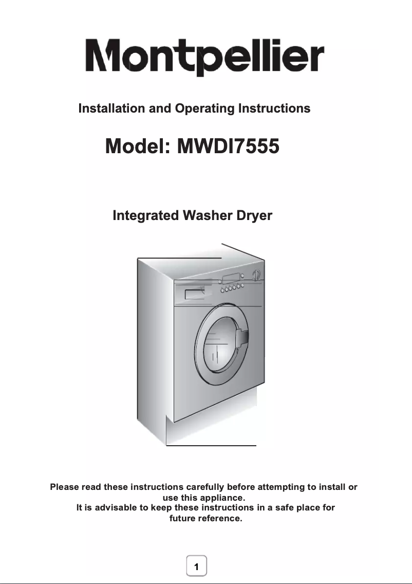 Page 1 de la notice Manuel utilisateur Montpellier MWDI7555