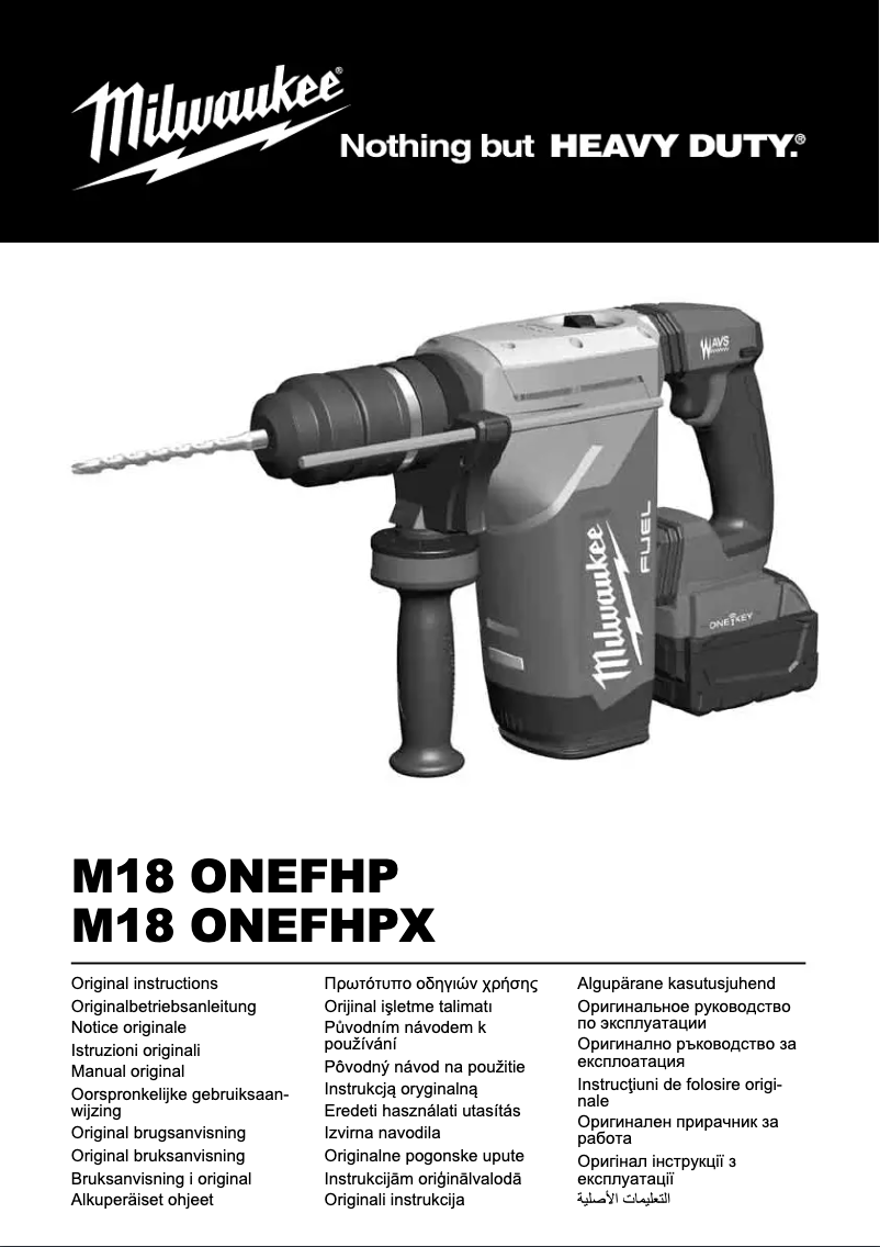Page n°1 - Manuel utilisateur Milwaukee M18 ONEFHPX