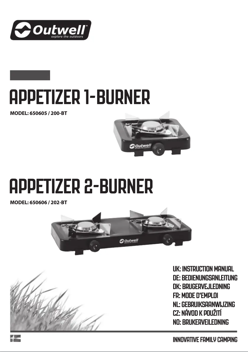 Page 1 de la notice Manuel utilisateur Outwell Appetizer