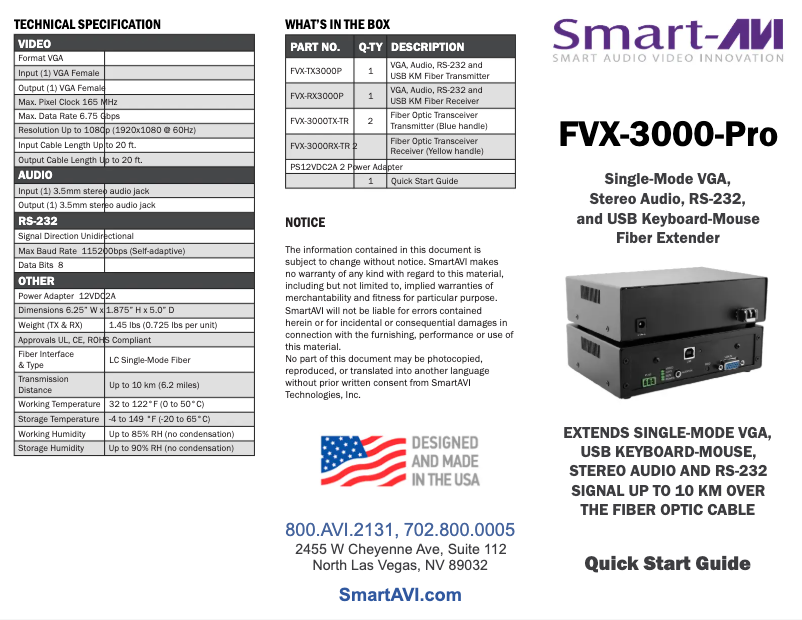 Image de la première page du manuel de l'appareil FVX-3000-Pro