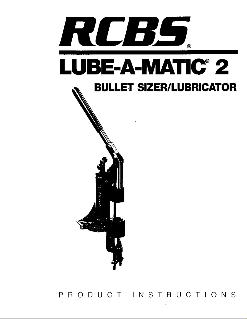 Page 1 de la notice Manuel utilisateur RCBS Lube-A-Matic 2