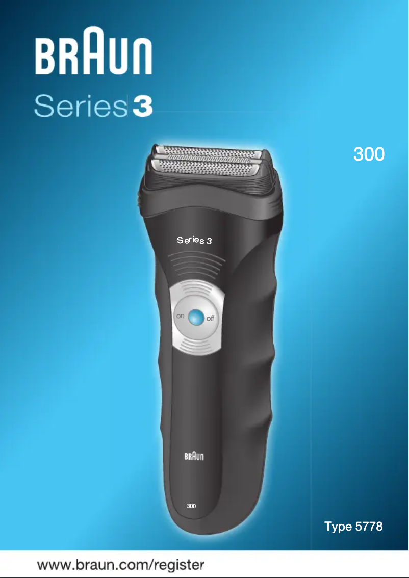 Page 1 de la notice Manuel utilisateur Braun Serie 3 300