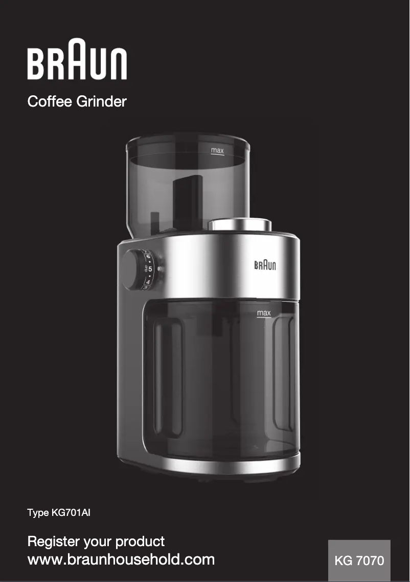 Página 1 del manual Manual de usuario Braun KG 7070