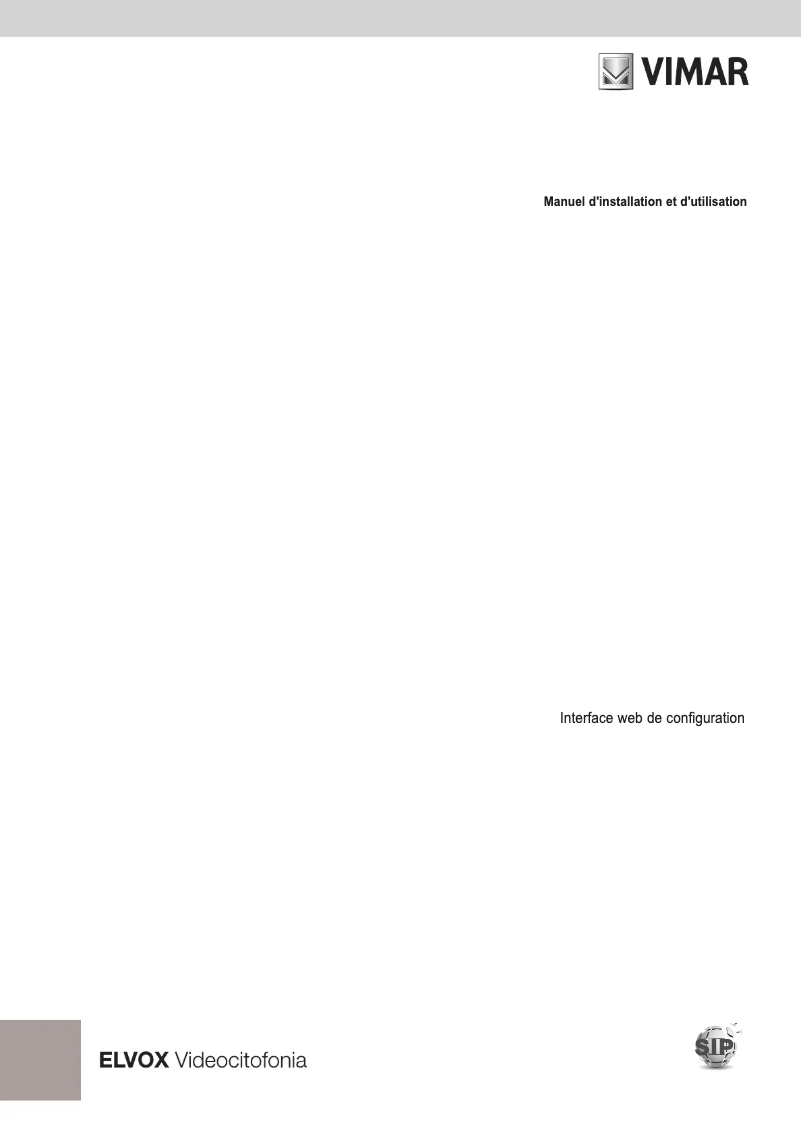 Page 1 de la notice Manuel utilisateur Vimar ELVOX K41007.01