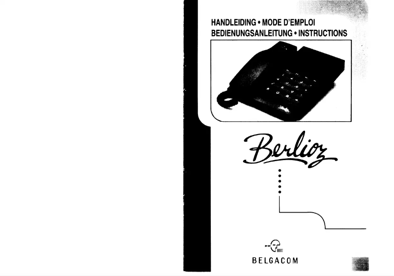 Page 1 de la notice Manuel utilisateur Belgacom Berlioz