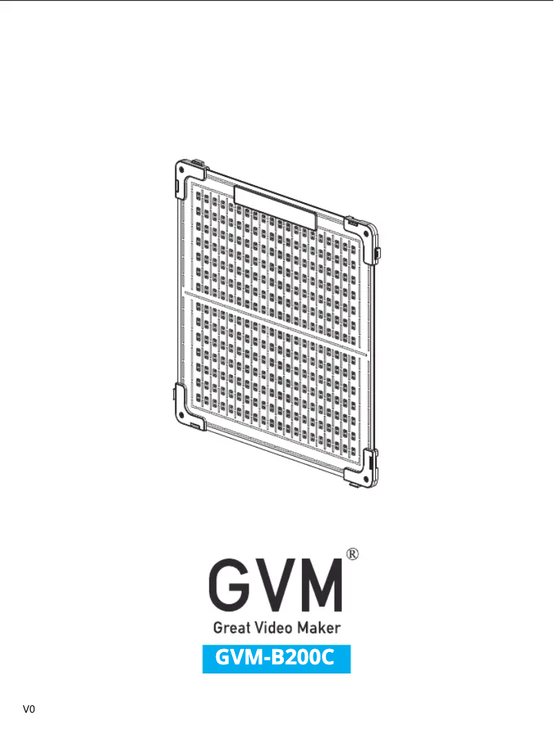 Page n°1 - Manuel utilisateur GVM B200C