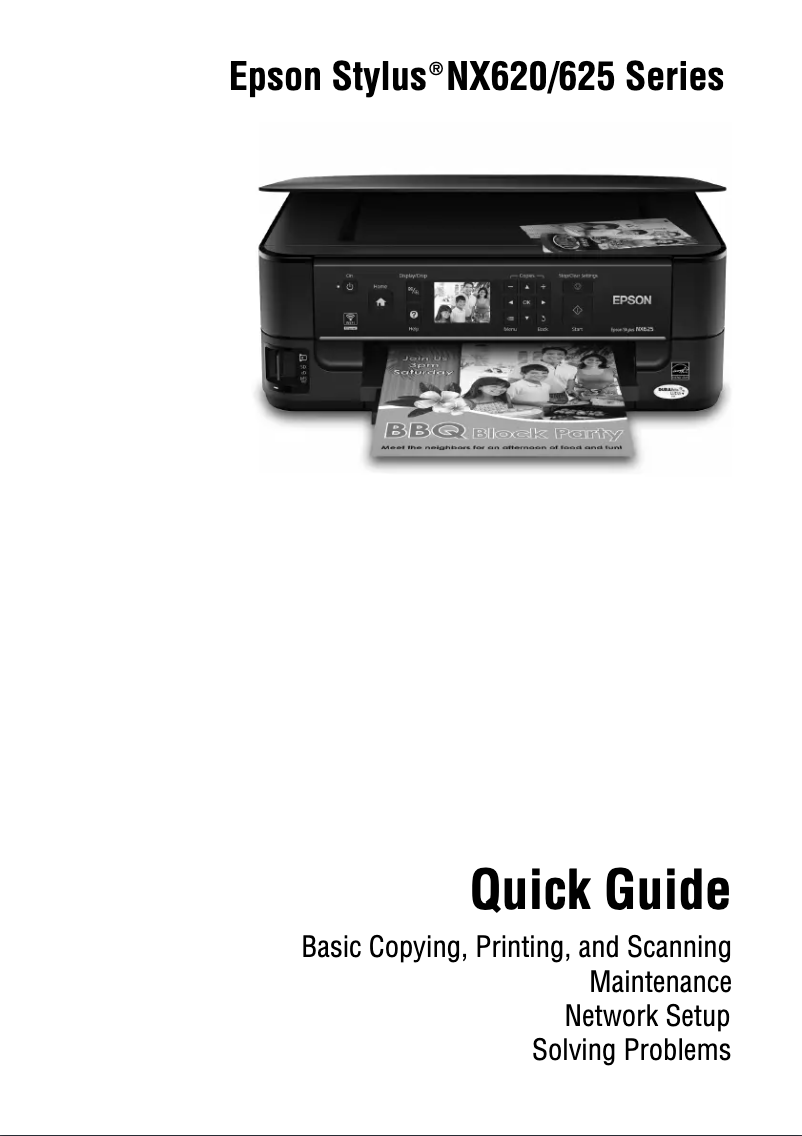 Page 1 de la notice Manuel utilisateur Epson Stylus NX625