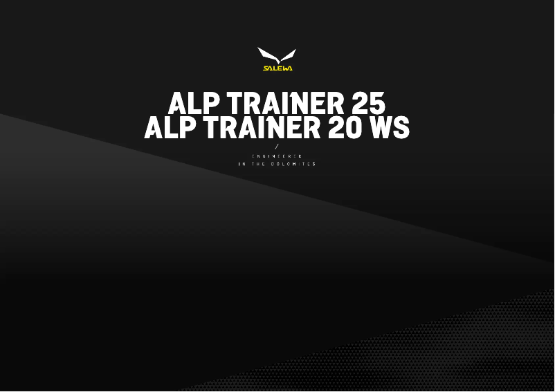 Page n°1 - Manuel utilisateur Salewa Alp Trainer 20