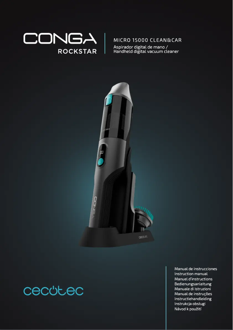 Página 1 del manual Manual de usuario Cecotec Conga Rockstar Micro 15000 Clean&Car