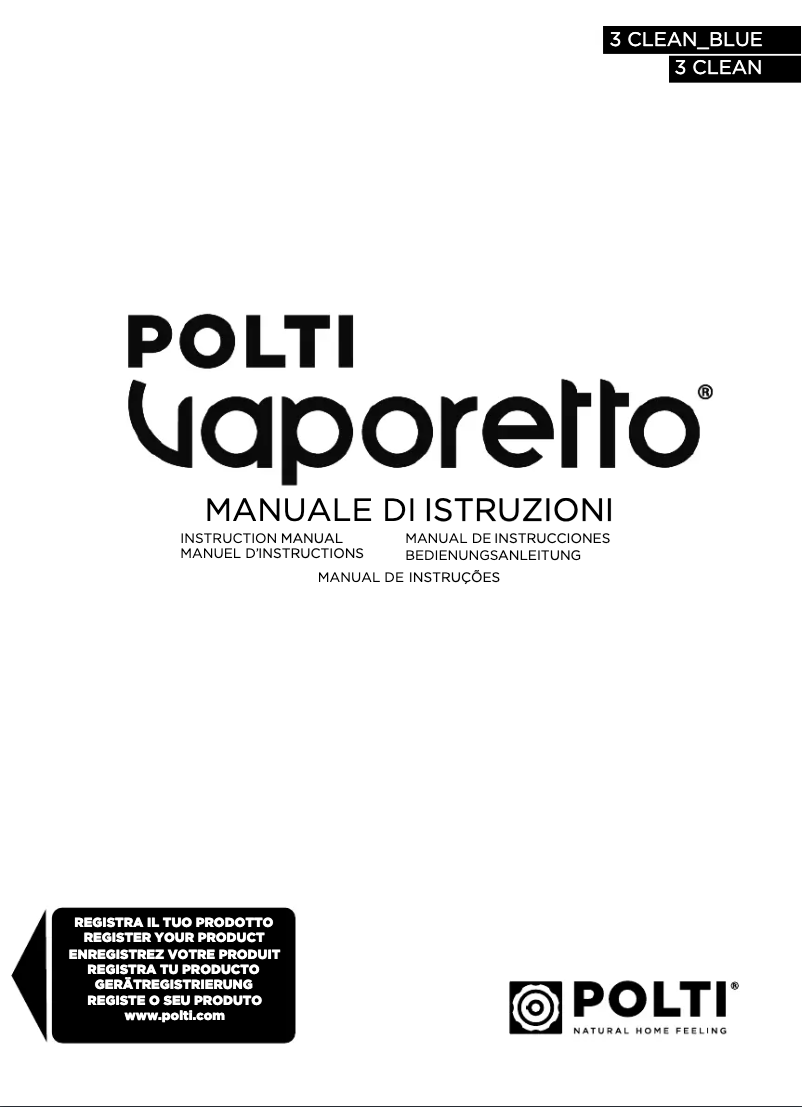 Image de la première page du manuel de l'appareil Vaporetto Flash