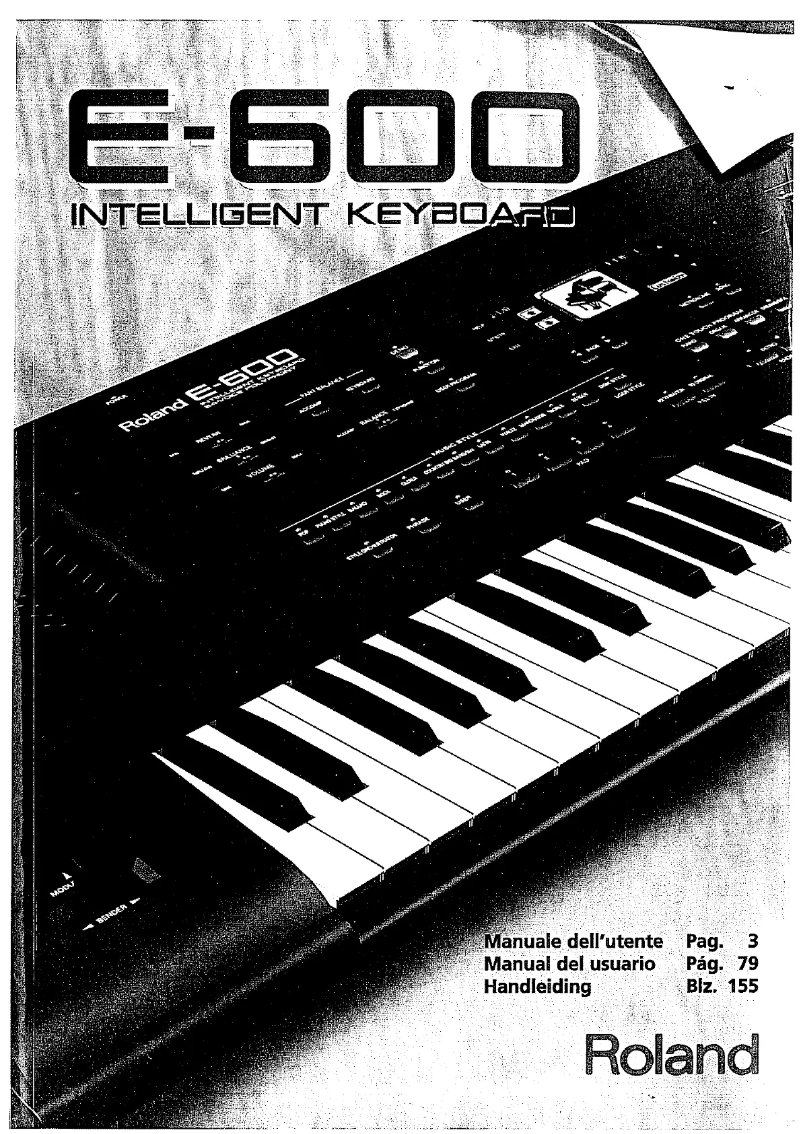Page 1 de la notice Manuel utilisateur Roland E-600
