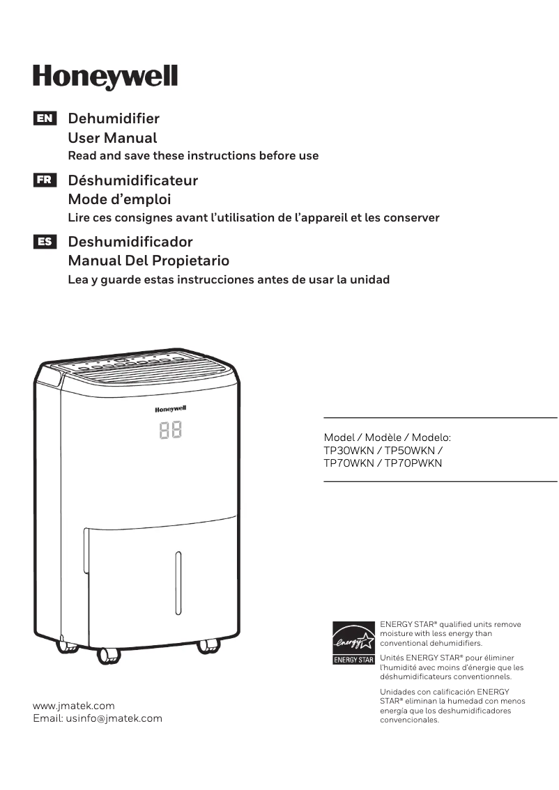 Page 1 de la notice Guide d'installation Honeywell TP70P