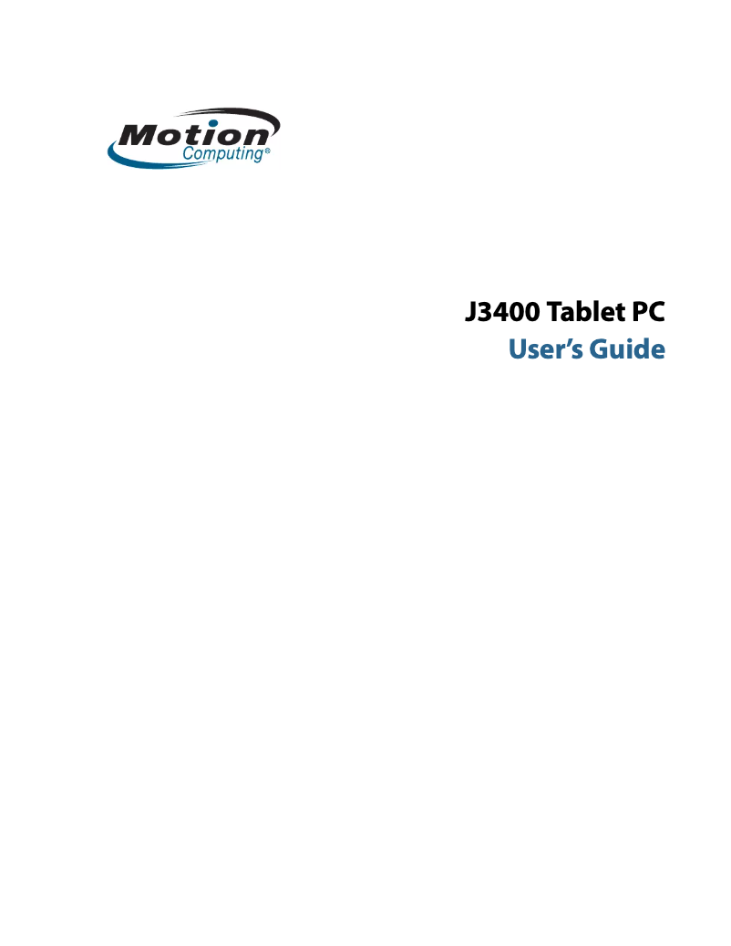 Image de la première page du manuel de l'appareil J3400