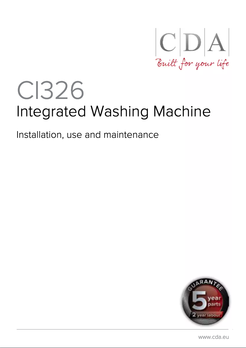 Page 1 of the manual User Manual CDA CI326