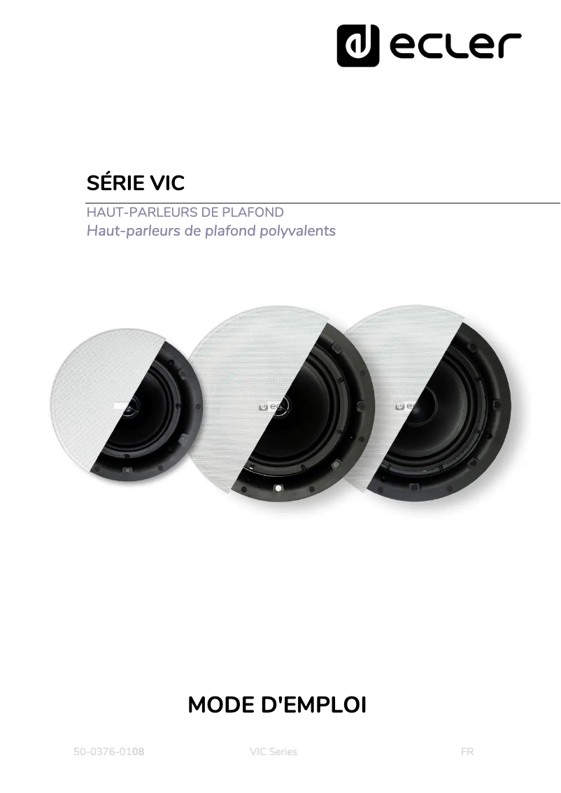 Page 1 of the manual User Manual Ecler VICSB8X