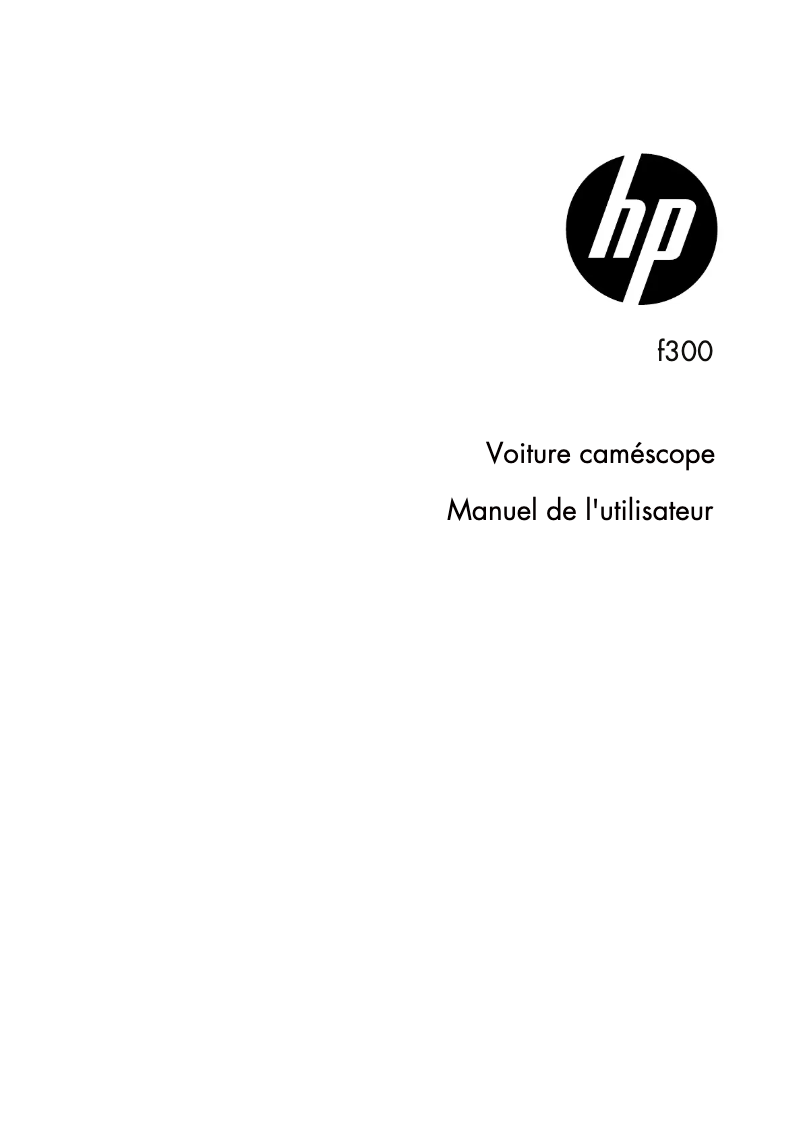 Page 1 de la notice Manuel utilisateur HP F300
