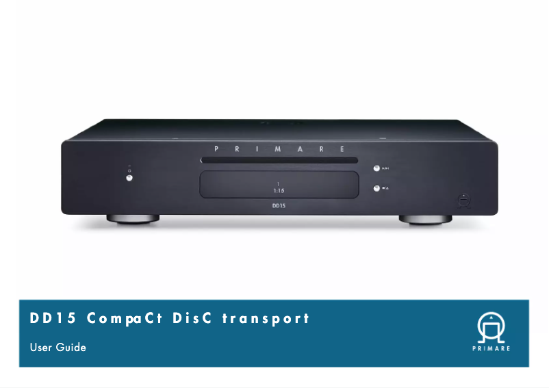 Page 1 de la notice Manuel utilisateur Primare DD15