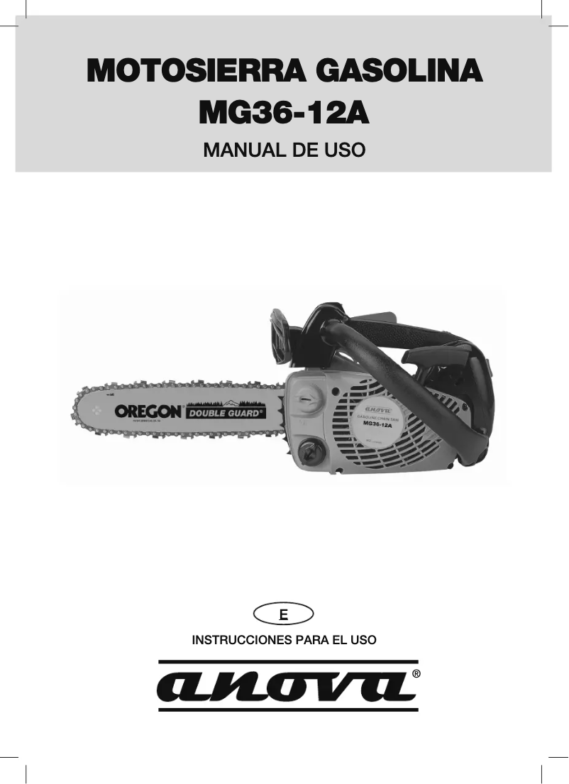 Page n°1 - Manuel utilisateur Anova MG36-12A