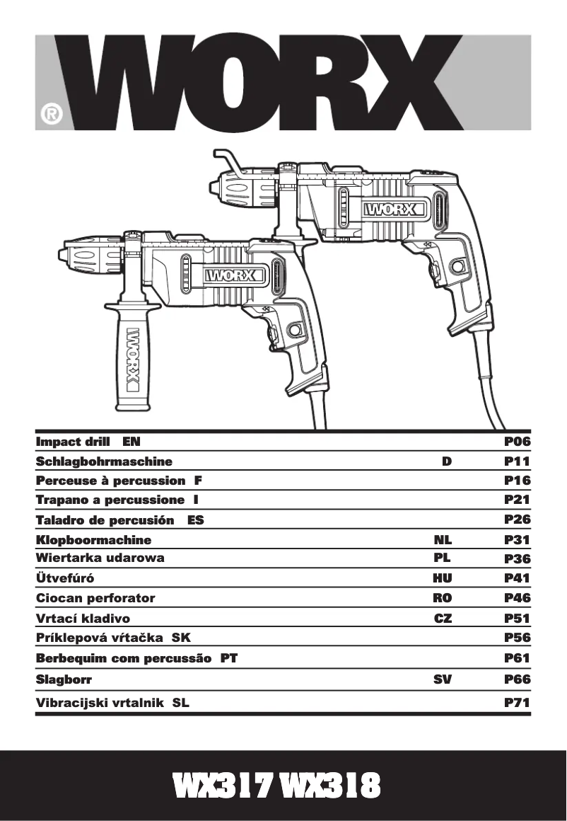 Image de la première page du manuel de l'appareil WX317