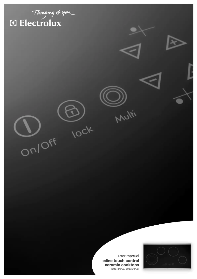 Page 1 de la notice Manuel utilisateur Electrolux EHET66AS