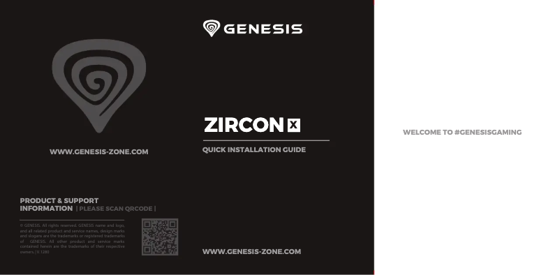 Página 1 del manual Manual de usuario Genesis Zircon X