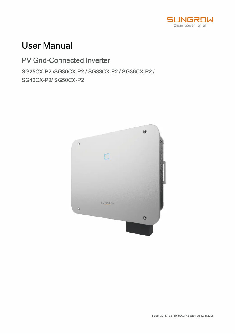 Imagen de la primera página del manual del dispositivo SG50CX