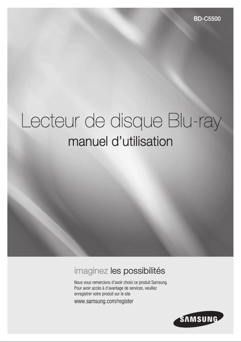 Page 1 de la notice Manuel utilisateur Samsung BD-C5500