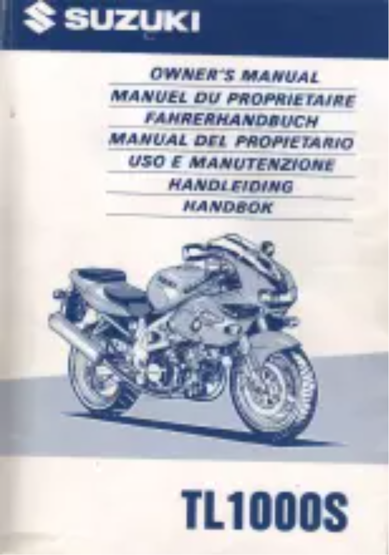 Page 1 de la notice Manuel utilisateur Suzuki TL1000S (1997)