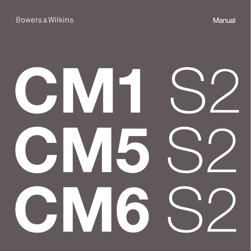 Página 1 del manual Manual de usuario B&W CM1 S2