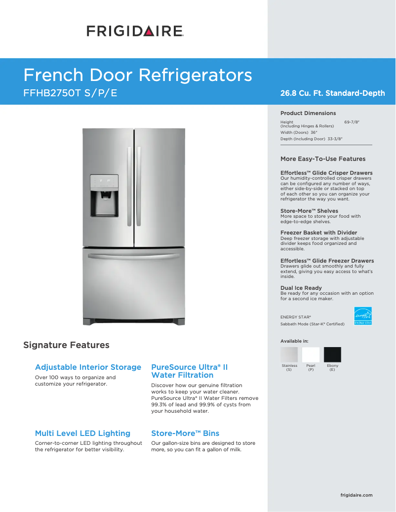 Image de la première page du manuel de l'appareil FFHB2750TE