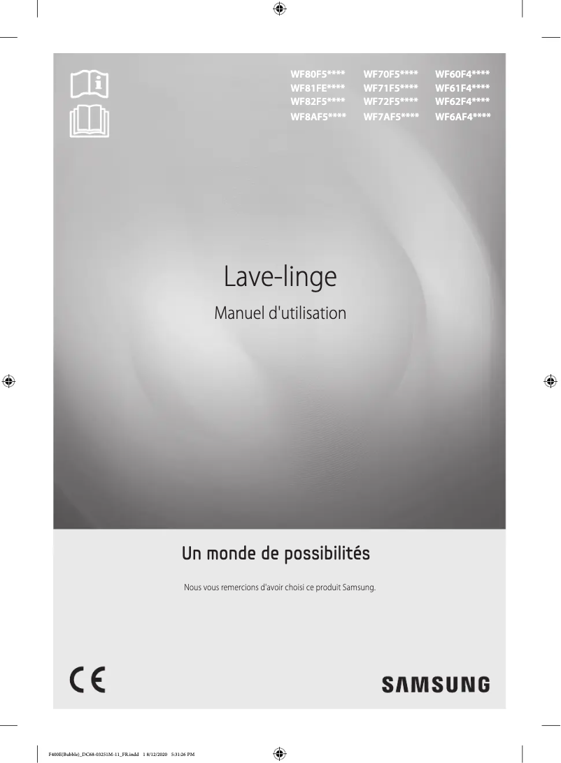 Page n°1 - Manuel utilisateur Samsung WF60F4E0W2W