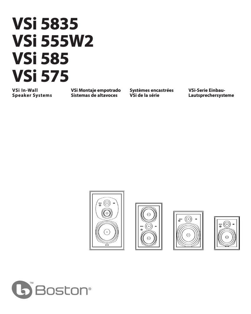 Page 1 de la notice Manuel utilisateur Boston Acoustics VSi 585