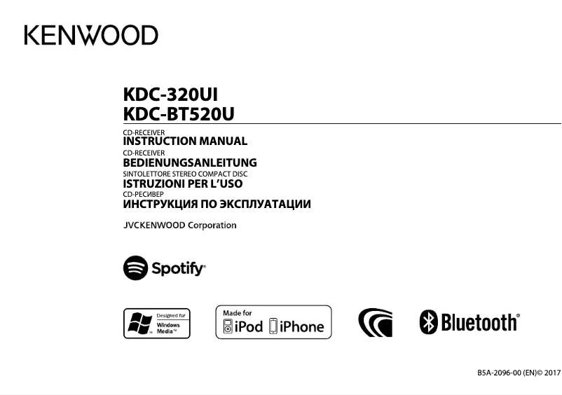 Page 1 de la notice Manuel utilisateur Kenwood KDC-320UI
