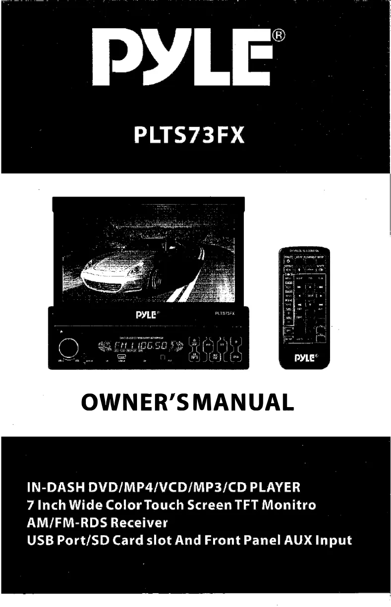 Page n°1 - Manuel utilisateur Pyle PLTS73FX