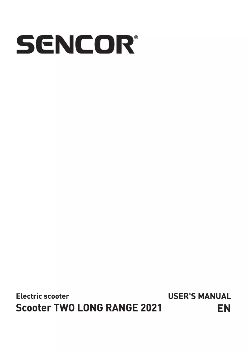 Page n°1 - Manuel utilisateur Sencor Scooter TWO