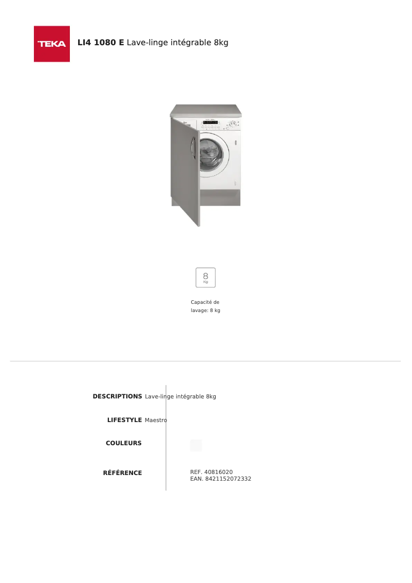 Image de la première page du manuel de l'appareil LI4 1270 E