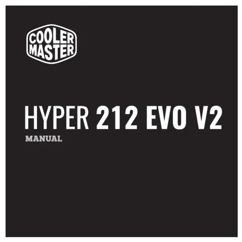Page n°1 - Manuel utilisateur Cooler Master Hyper 212 Evo V2