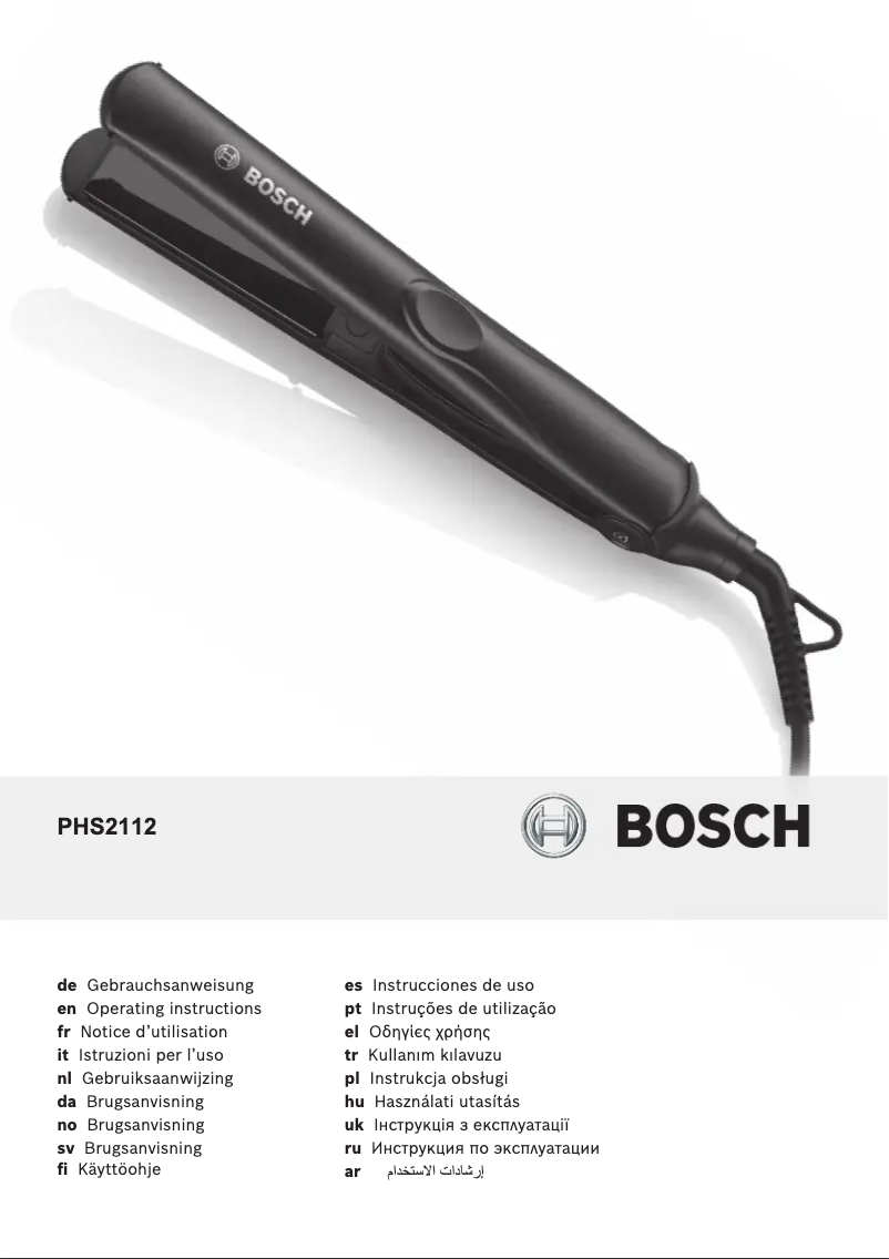 Page 1 de la notice Manuel utilisateur Bosch PHS2112