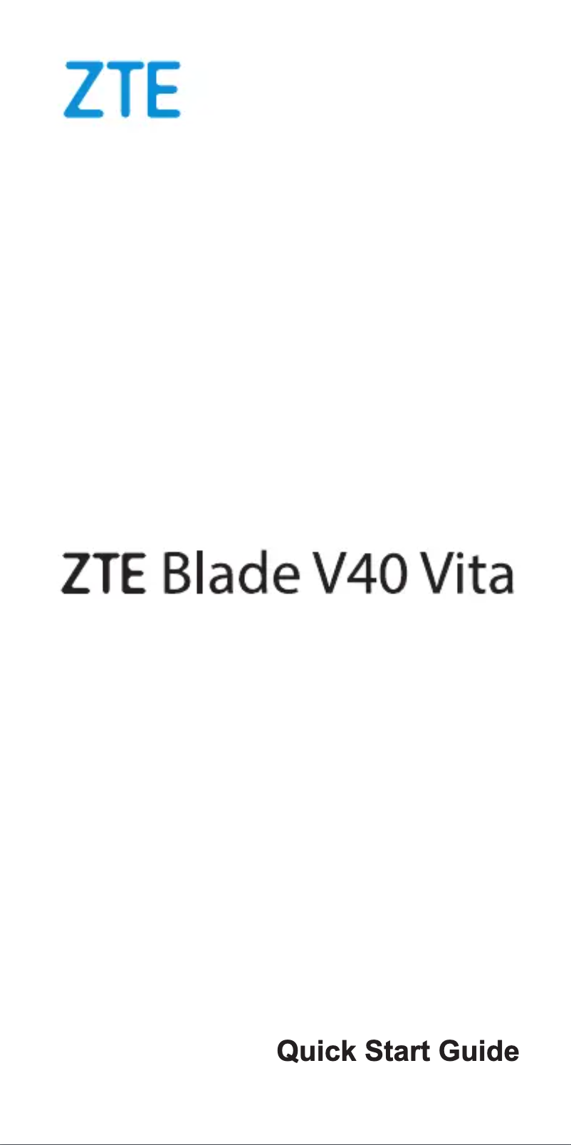 Page n°1 - Manuel utilisateur ZTE Blade V40 Vita