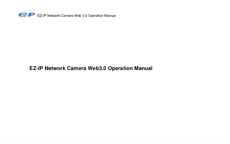Page n°1 - Manuel utilisateur Dahua Technology Ez-Ip IPC-T1B20