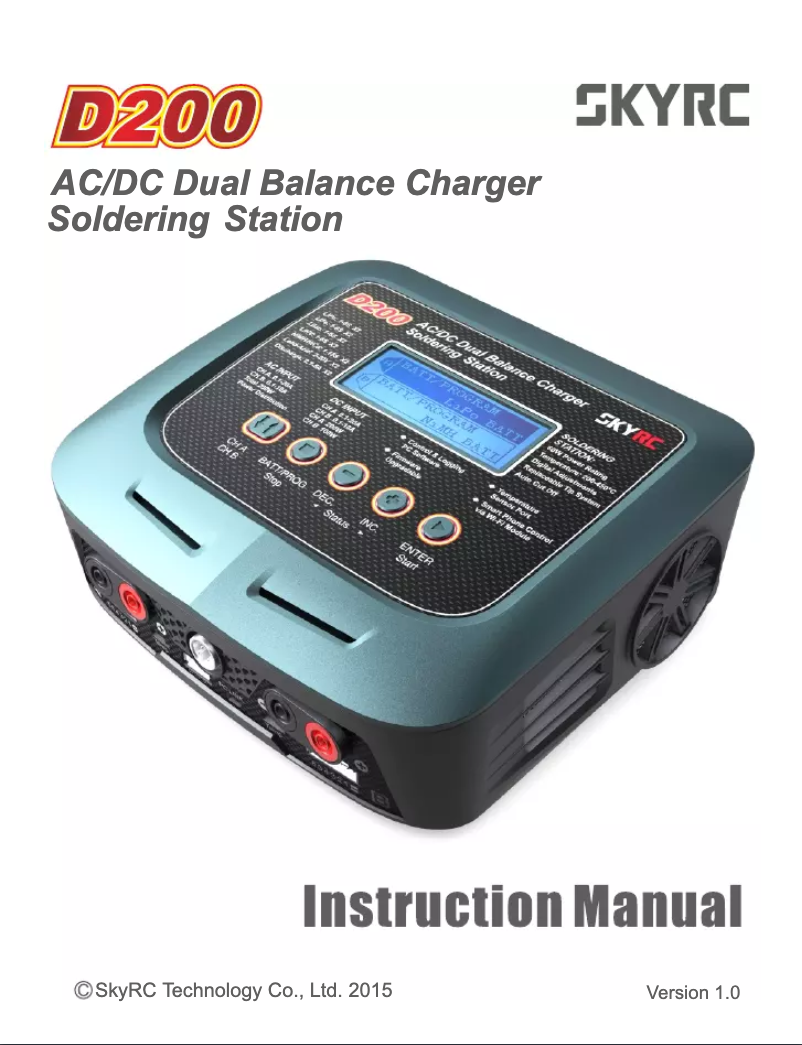 Page n°1 - Manuel utilisateur SkyRC D200