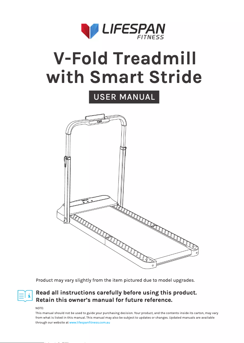 Image de la première page du manuel de l'appareil V-Fold