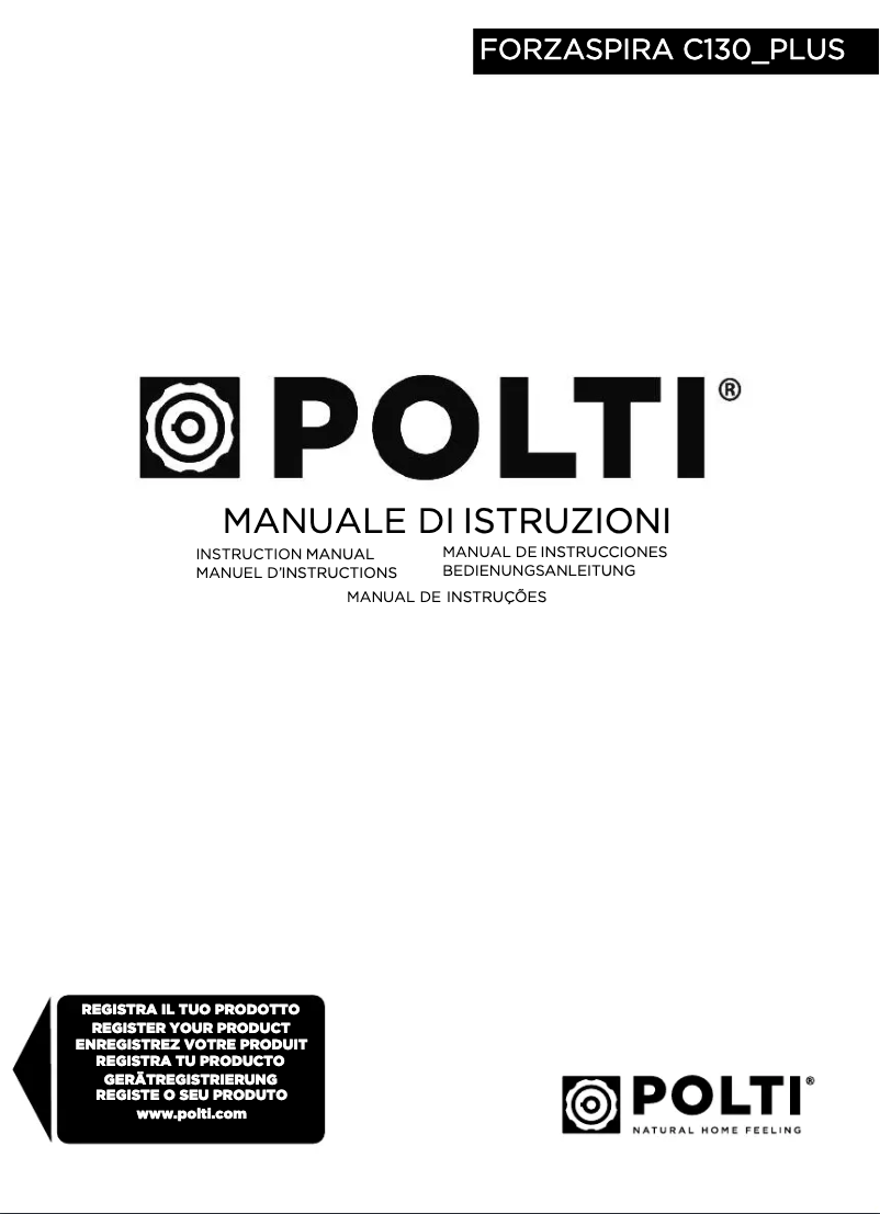 Página 1 del manual Manual de usuario Polti Forzaspira C 130 PLUS