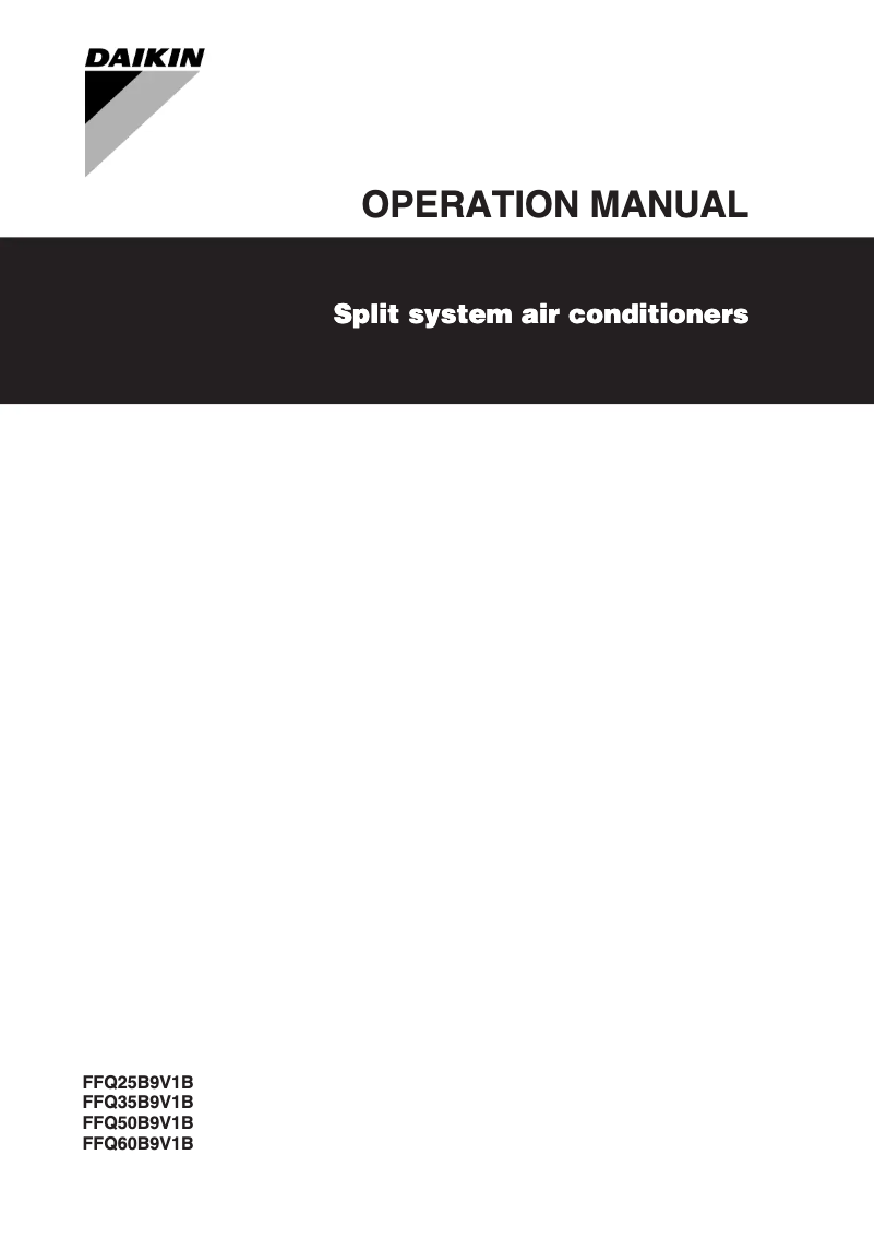 Página 1 del manual Manual de usuario Daikin FFQ50B9V1B