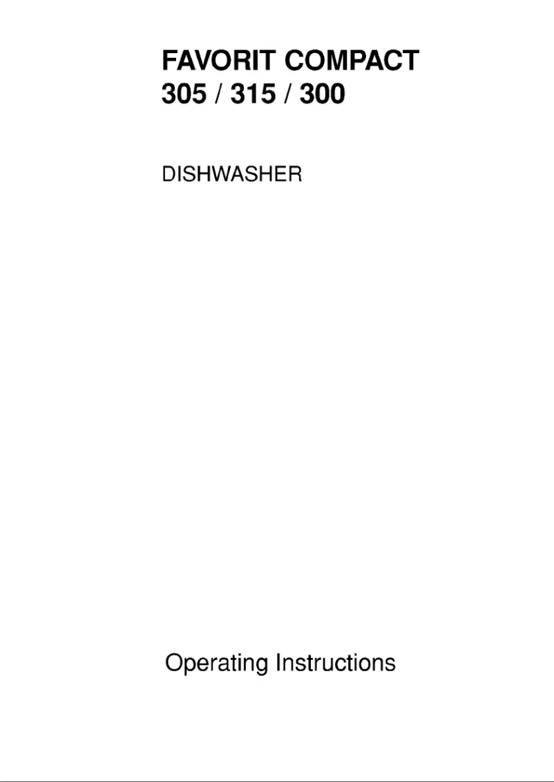 Page 1 de la notice Manuel utilisateur AEG Favorit Compact 315