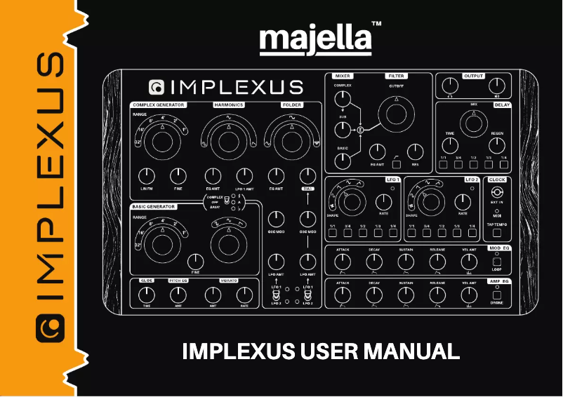 Page 1 de la notice Manuel utilisateur Majella Implexus