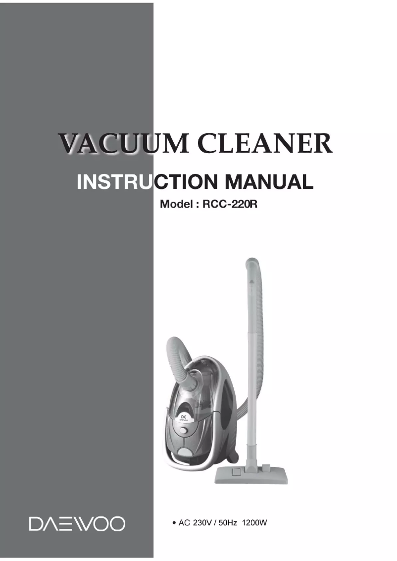 Image de la première page du manuel de l'appareil RCC-220R