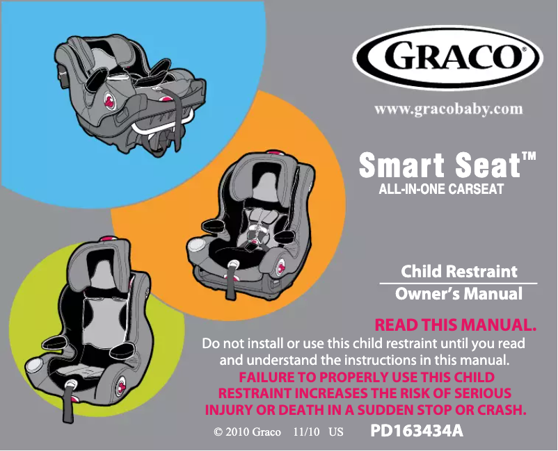 Page 1 de la notice Manuel utilisateur Graco Smart Seat