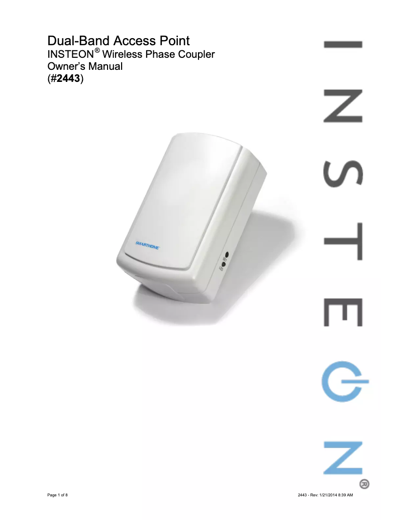 Image de la première page du manuel de l'appareil 2443