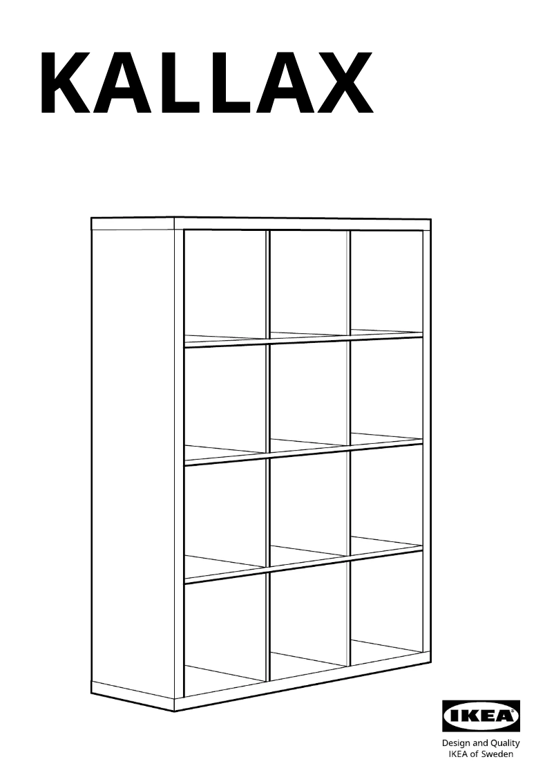 Page 1 de la notice Manuel utilisateur Ikea KALLAX 704.779.37